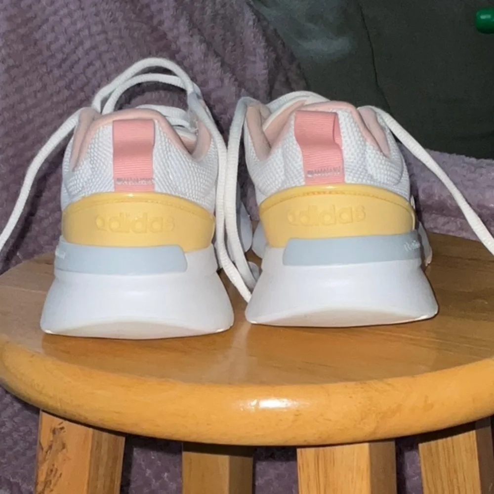 Adidas Pastel Pink and Blue Sneakers